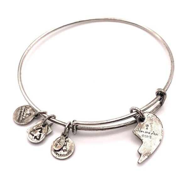 Alex and Ani Best Friends Charm Bracelet Silver Finish - Expands 2"- 3.5" - Picture 2 of 2